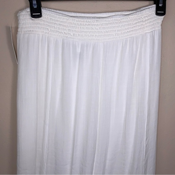 NEW Medium Apt 9 White Skirt Lace Accent Elastic Waistband Boho Bohemian Lined - Picture 9 of 16